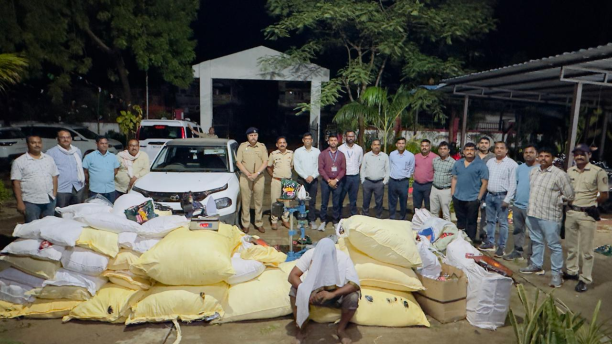 चंद्रपूर जिल्ह्यातील सावली तालुक्यात पोलीस आणि अन्नसुरक्षा विभागाची मोठी कारवाई